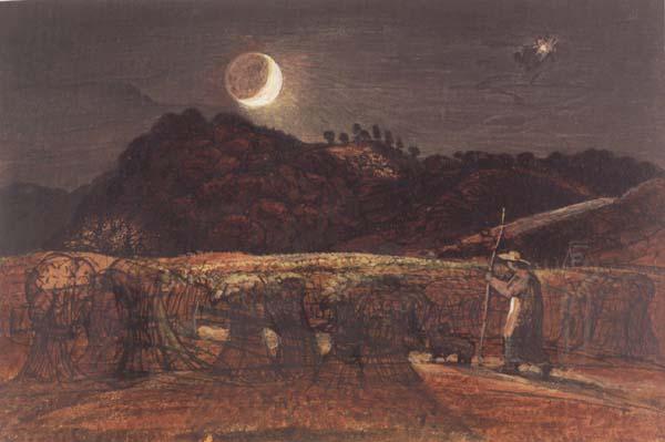 Samuel Palmer Cornfield by Moonlight,with the Evening Star